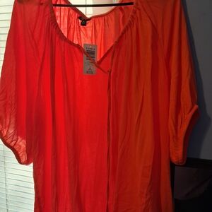 Torrid Vibrant Orange Blouse